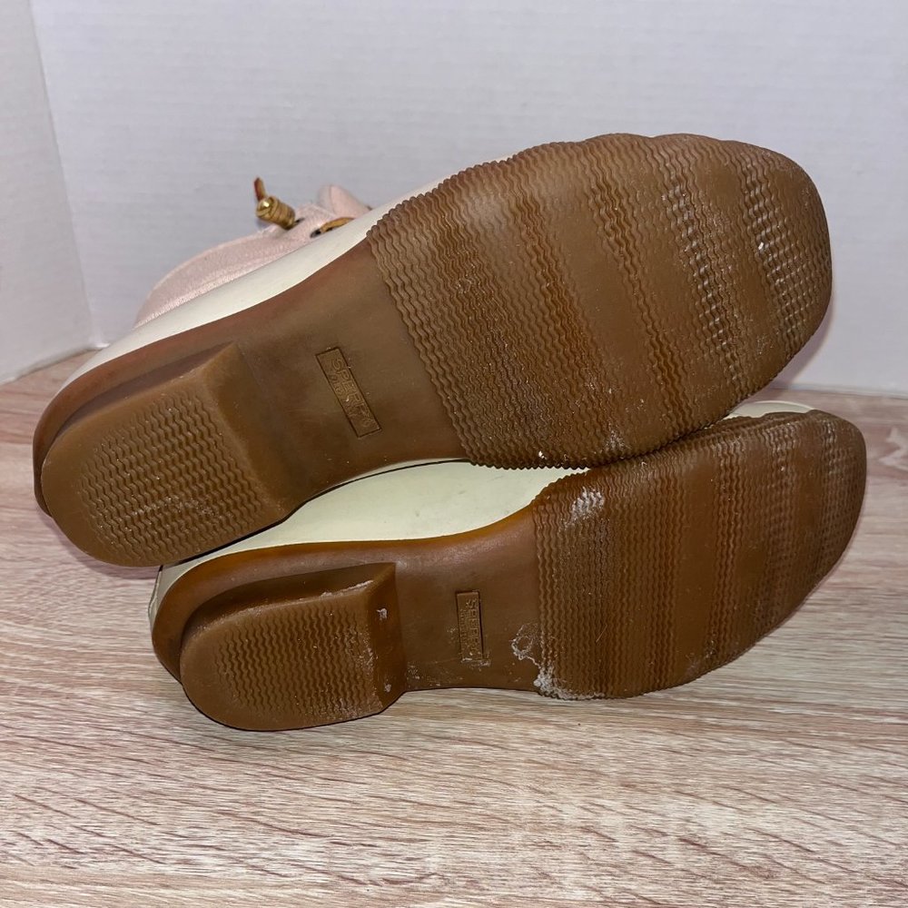 Sperry Duct Boots Women Sz 8.5 White and Gold - Picture 5 of 7